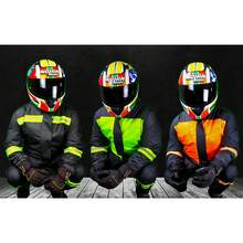 Impermeable Overol Para Motociclista Y Ciclista Hombre Mujer Con Reflejantes, Impermeable para lluvia, Overol Con reflejantes Elasticos ajustable - Naranja - Ver 12