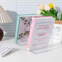 L-Shaped Acrylic Thick Transparent Book Stand Multifunctional Creative Office Desk Storage Book Stand Shelf Back To School