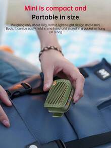 Altavoz portátil de alta fidelidad Monster M3, altavoz estéreo inalámbrico con graves, altavoz con clip incorporado y micrófono - Verde - Ver 7