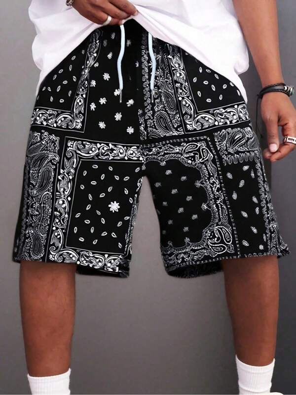 Men's Outdoor Full Print Drawstring Sports Shorts, Men's Boxer Briefs, Men's Swimming Trunks, Suitable Gifts For Husband, Boyfriend