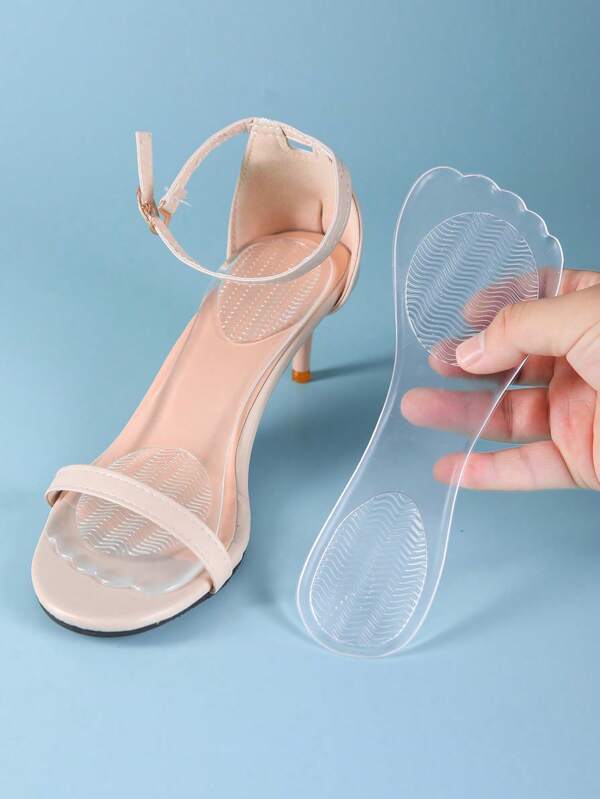 1 Paio Di Solette In Gel Di Silicone Per Tacchi Alti Da Donna, Fornisce Imbottitura Per I Piedi Per Prevenire Lo Scivolamento Dai Tacchi Alti In Estate