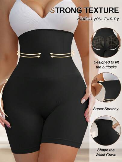 Plus Size Shaping Shorts Seamless Tummy Control Pants