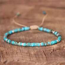 gxtbw 1 pieza Pulsera de cuentas de jaspe de Picasso, ajustable de alta calidad, pulsera minimalista, pulsera de piedra natural, pulsera delicada