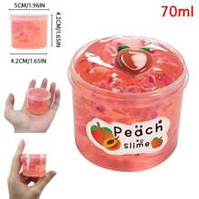 2.37oz Fruit Crystal Clear Slime Jelly Mud - Cherry, Peach, Avocado & Pineapple Flavors | Non-Sticky Soft Jelly Clay Scented Slime Toys For Party Christmas Birthday Gift