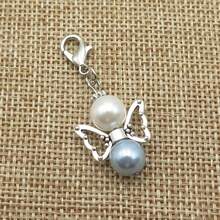 20pcs Angel Keychains Baby Showers Favors Including Angel Keychains Favor Boxes And Thank You Cards For Wedding Baptism Party Gifts - Blue - View 3