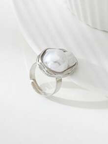 一套 3 枚海洋花朵风格开口戒指，打造时尚叠戴效果