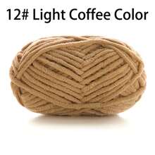 50 g/paquet, 60 m/paquet de fil à tricoter épais fait main (couleur aléatoire) pour tricoter des écharpes, crocheter des chaussures, des poupées et plus