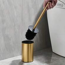 Stainless Steel Gold Toilet Brush And Holder Set Brushed Gold Bathroom Accessories Toilet Bowl Brush And Holder Bathroom Toilet Brush Brushed Gold Toilet Handle Toilet Brush,Bathroom - Gold - View 14
