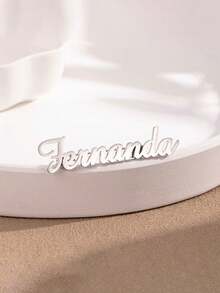 Insignia de solapa personalizada con letra, broche de etiqueta con logotipo personalizado, joyería conmemorativa, regalo para parejas; 1 pieza, niños, noche de gala, moderno, colorido, lindo - Multicolor - Ver 5