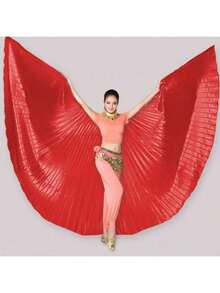 1pc Belly Dancing Wings, Dance Performance Props, Radius 55.12 Inches/140.0 Cm (Without Stick) - Multicolor - View 21