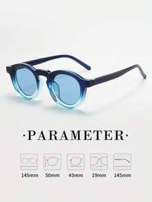 3pcs Set Unisex Retro Round Frame Minimalist Fashion Fashion Glasses, Suitable For Driving, Travel, Leisure, Outdoor Sports, Daily Use - 3-piece Set - View 5