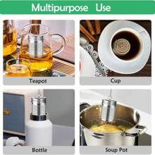 Mornihima Tea Infuser, Extra Fine Mesh Tea Strainers For Loose Tea,Stainless Steel Tea Strainer With Extended Chain Hook, Tea Steeper For Brew Tea, Spices & Seasonings, Tea Infuser Strainer - Stainless Steel Strainers For Loose Leaf Tea, Steeper, Fine Mesh Ball Holder With Chain Hook And Lid, Reusable Filter Bags Diffusers