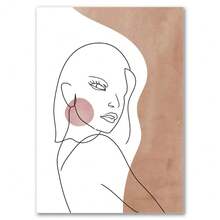 1pc Heart Hands Line Girl Boy Abstract Nordic Posters Wall Art Canvas Painting Pictures For Living Room Decoration Optional Frame ,Wall Art With Frame - Multicolor - View 38