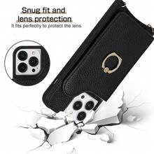 Phone Case With Detachable Strap, Wallet Style Protective Cover With Card Slots, Shock-Absorbing, Fashionable Crossbody Strap, Kickstand Function For Smart Phones Waterproof Anti-Fall Scratch Resistant Full Cover