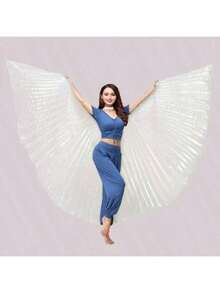 1pc Belly Dancing Wings, Dance Performance Props, Radius 55.12 Inches/140.0 Cm (Without Stick) - Multicolor - View 20