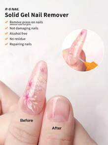 RS NAIL Removedor de uñas con jeringa RSNAIL, fácil y rápido de usar para uñas postizas, uñas falsas, puntas de uñas y adhesivo (no para esmalte en gel), 15ml portátil y amigable para viajes, precisión y sin desperdicio, seguro para uñas naturales y uñas postizas