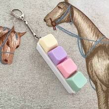 1 件缓解压力的键盘钥匙扣 - 具有音效的减压玩具，具有缓解压力的作用，并且具有明亮美丽的马卡龙色。外观、颜色和设计都非常吸引人，非常适合派对礼物和礼物，也非常适合赠送给朋友 - 彩色 - 查看 21