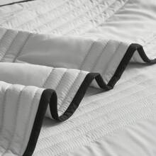 1 peça de roupa de cama moderna, simples, de cor sólida, macia e amiga da pele, colcha fina, leve, respirável e confortável, cinza