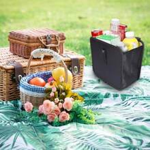ZukMi Car Hanging Trash Can, Armrest Box Hanging Trash Basket, 2 Gallon Waterproof Black Trash Organizer, Car Interior Accessories