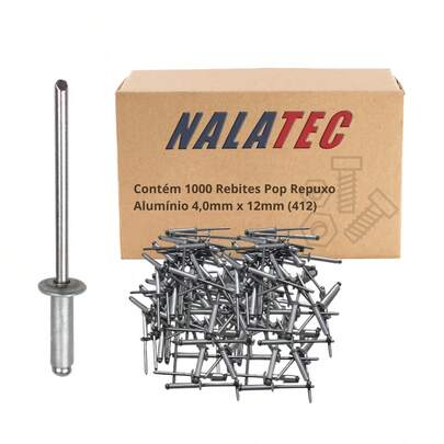 KIT com MIL Rebite Pop Repuxo Alumínio 4,0mm x 10mm (412)
