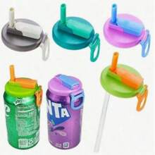 1pc Can Cup Lids Soda Can Lids Straw Soda Can Lids Reusable For Soda Water, Drinks, Juice, Soda Water Can Covers, Party Supplies Set