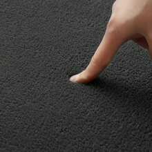 1 pieza Lujosa alfombra circular de terciopelo negro de tonos frescos tipo helado, alfombra suave para la sala de estar, estilo nórdico, apropiada para la sala de estar, el dormitorio, el costado de la cama, la sala de estar, el Día del Padre, el Día de la Madre, el Día del Trabajo, Pascua, decoración del hogar, nueva llegada de primavera