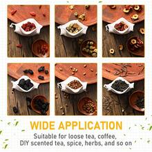 100pcs Disposable Tea Bags For Loose Leaf Tea Drawstring Empty Tea Bags Bulk Tea Filter Bags Tea Sachets Infuser Strainers For Loose Tea Coffee Spice Herbs Back To School - White - View 5