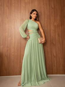 Bridesmaid Dresses - Mint Green With Shine - View 7