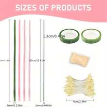 323Pcs Value Pack Pipe Cleaner Flowers Bouquets Decorations, Colorful Twist Stick DIY Handmade Hair Tie, Chenille Stems Bouquet Set, Includes 300 Pipe Cleaners, 20 Flower Sticks, 2 Tapes, 1 Ribbon - Upgraded Version DIY Craft Kit, Suitable For Mother's Day - Multicolor - View 3