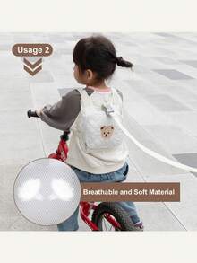 Toddler Backpack Belt With Anti-Lost Wrist Chain, Cute Mini Children's Walking Belt, Keep Children Close To The Backpack Rope Tether