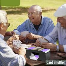 Automatic Card Shuffler 2/1 Deck,Battery-Operated Electric UNO Poker Shuffler,Playing Card Shuffler For Home Card Game,Travel