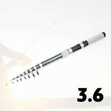 Vara de Pesca Marinha Telescópica de 1,8 m a 3,6 m, com Carretilha Opcional, Empunhadura de Cortiça Cinza, Multifuncional para Carpas, Portátil para Viagens, Equipamento de Pesca