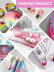 100g*2, 100g*3 UV Resin Sets For Jewelry Making, Beginner-Friendly Hard Type Transparent Formula, Upgraded Crystal Clear, Includes Earring, Pendant, DIY Accessories