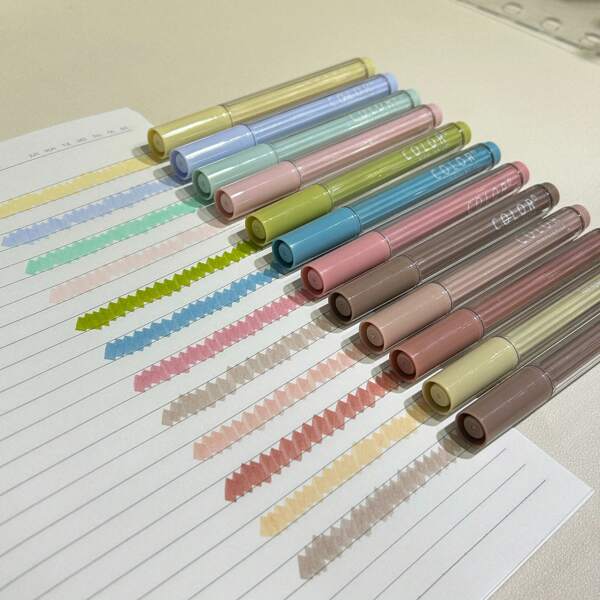 3 Sets, 4pcs/Set Eye-Protective Fluorescent Highlighter Pens, High-Quality For Note-Taking, Journaling, Students, Large Capacity, Soft Tips For Layering, Assorted Colors