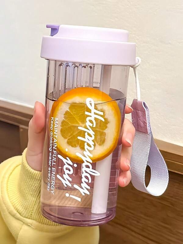 1pc With A Capacity Of 600 Milliliters And A Tea Strainer, This Large-Capacity Water Cup For Outdoor Sports Is Easy To Carry And Suitable For Both Outdoor Activities And Home Use.