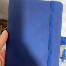 1 pezzo Taccuino portatile minimalista e alla moda formato A7/A6/A5, copertina in vera pelle di pecora morbida, texture fine, pagine interne in carta Dacron spessa, impermeabile e resistente, con design a quadri e porta-penna, taccuino semplice per studenti, blocco note portatile