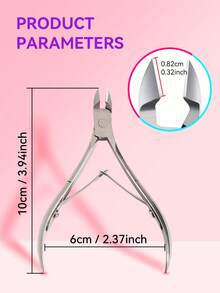 3 st/1 st klassisk nagelklippare i rostfritt stål, precis trimning av finger- och tånaglar, böjd bladkant, professionell nagelbandsklippare, luktfria nagelvårdsverktyg (silver), nageltillbehör, nagelverktyg, nagelkonstverktyg, skolstart, naglar, nagelverktyg för press-on-naglar, manikyr- och pedikyrverktyg - Silver - Visa 9