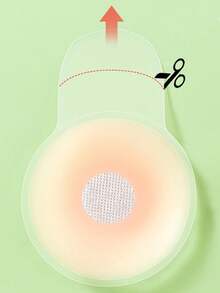 5 Pairs Reusable Adhesive Silicone Bra Lift Nipple Cover Pasties For Women - Beige - View 4