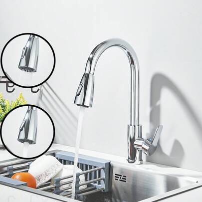 360° Küchenarmatur mit Ausziehbar Brause Wasserhahn Küche Einhand Mischbatterie