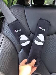 1pc/2pcs Car Interior Seat Belt Shoulder Protection Cover Cute Panda Decoration Shoulder Protection Anti Slip And Wear Resistant Four Season Universal - one-size - View 19