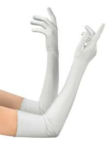 D EXCEED 1/2Pcs 1920s Long Opera Party Gloves For Women 20s Satin Gloves Costumes Elbow Length Bridal Evening Dress Accessory For Costume Party Engagement And Wedding Party