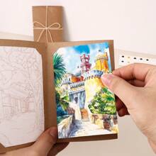 9 قطعة/مجموعة أدوات ورقة الأكوارل، تشمل ألبوم الصور الكرافت السميك، فرشاة، لوازم الرسم DIY، مناسب لحفلات الكبار، أنشطة الوقت الحر، هدايا