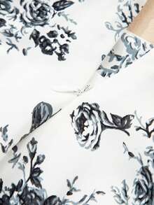 Acelitt Vestido largo bohemio de talle alto con volantes y abertura en el bajo, color azul cielo, para verano - Negro - Ver 9