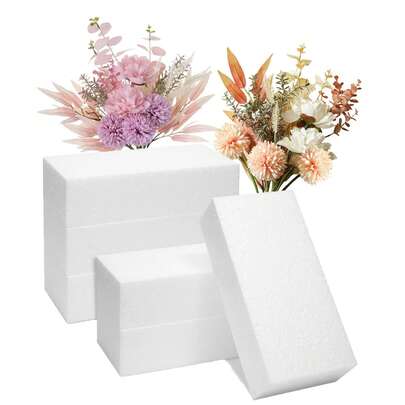 20块/10块/8块/1块/2块/4块/6块 5.51英寸 x 3.14英寸 x 1.77英寸 - 干湿花泥砖，绿色聚苯乙烯泡沫块，适用于插花、花艺设计、园艺、婚礼等。