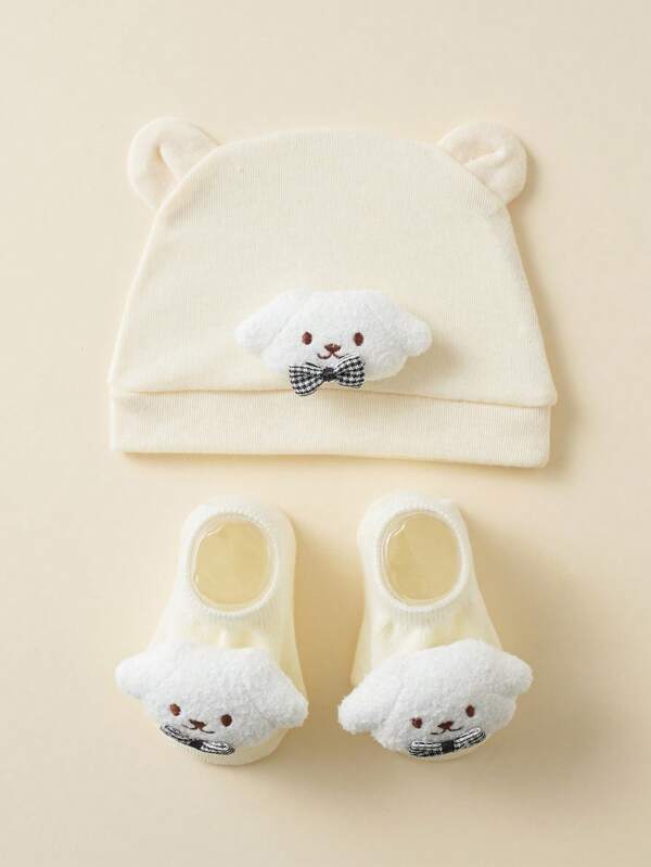 2pcs Baby Hats & Socks Set, Fashionable & Comfortable, Breathable & Lightweight, Suitable For Outdoor & Daily Use, All Seasons Including Easter
