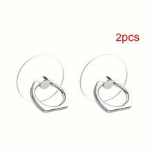 2pcs/5pcs Acrylic Phone Ring Holder Stand, Waterproof 360° Rotatable Stand With Vertical Flip, For Smartphones Compatible With IPhone, Android Phone, Gift For Birthday, Family, Friends Finger Ring Holder, Phone Grip, Phone Accessories - Multicolor - View 6