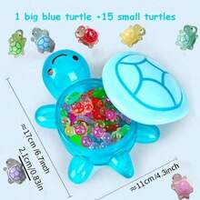 One Glowing Large Turtle + 15 Small Turtles, A Decorative Glowing Large Turtle, A Storage Box Shaped Like A Big Turtle, Detachable Turtles, Uniquely Designed Handicrafts And Party Gifts, Holiday Presents.