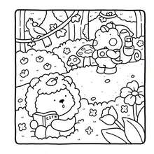 (88 Pages/211g)Little Cuddles: Coloring Book For Adults And Teens Featuring Cute Animal Friends For Relaxation, Back To School,School Supplies - Multicolor - View 3