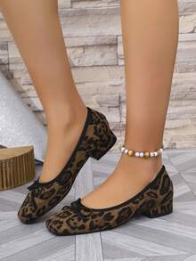 2025 仿鹿皮绒面革柔软蝴蝶结百搭透气软底平底鞋 - 彩色 - 查看 4