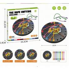 Twisted Rope Puzzle Game Rope Knots,Brain Teaser Fine Motor Skills String Solution Central Lacing,Untangle Stack Puzzle Sorting Board Game